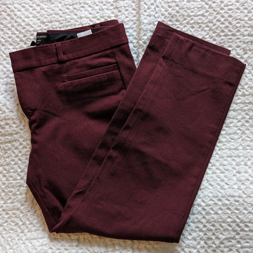Banana Republic Sloan skinny fit ankle trousers in black rose, 8P